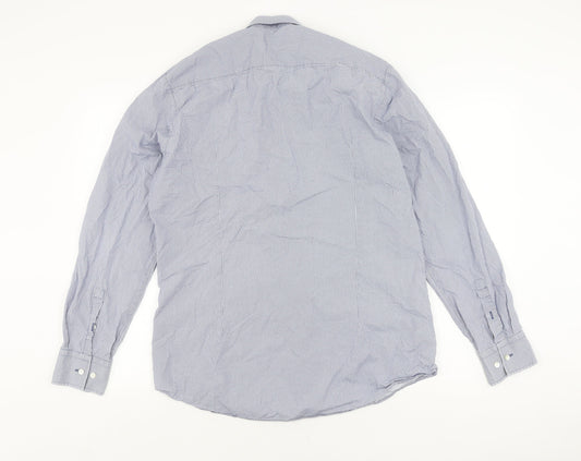 Hugo Boss Men’s Blue Slim Fit Long Sleeve Shirt