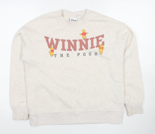 Disney Beige Winnie the Pooh XS Sweatshirt for Unisex