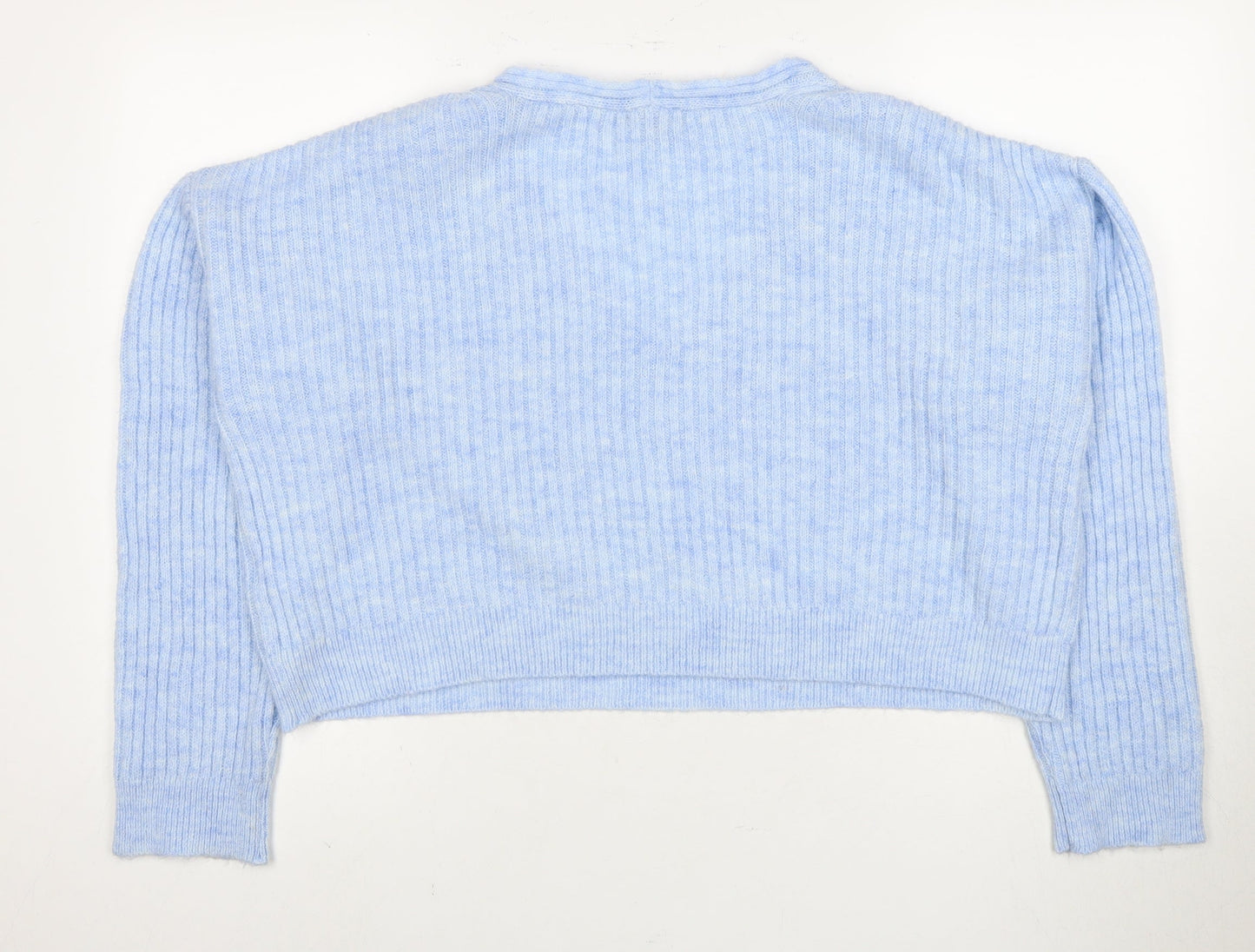 New Look Women's Blue V-Neck Pullover Jumper S