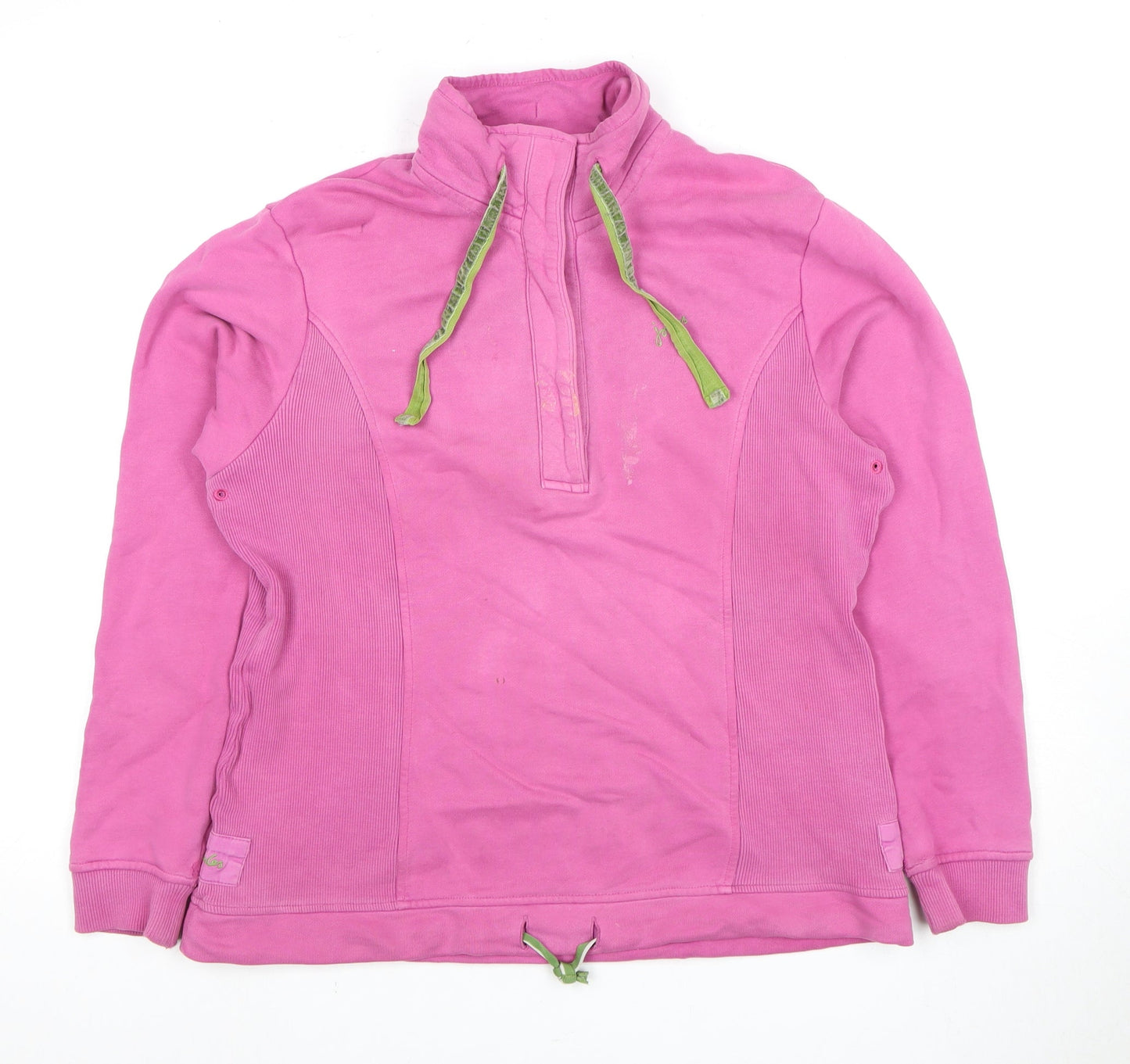 Joules Women's Pink Henley Sweatshirt Size M