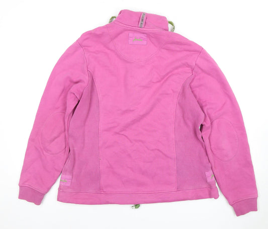 Joules Women's Pink Henley Sweatshirt Size M