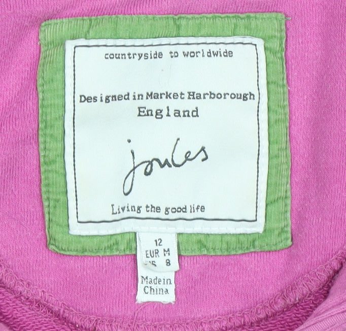Joules Women's Pink Henley Sweatshirt Size M