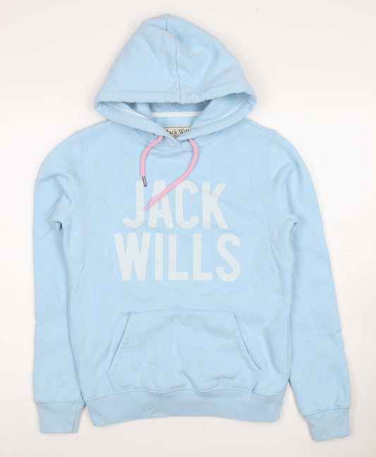 Jack Wills Women's Blue Pullover Hoodie - M