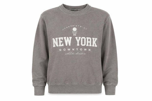 PRETTYLITTLETHING Women's Grey Pullover Sweatshirt S
