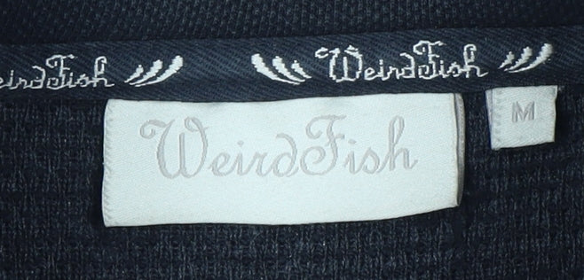 WeirdFish Men's Black Full Zip Sweatshirt M