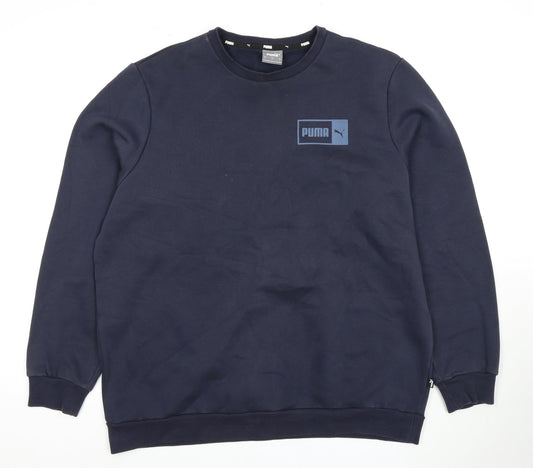 Puma Men's Blue Pullover Sweatshirt L - Comfort & Style