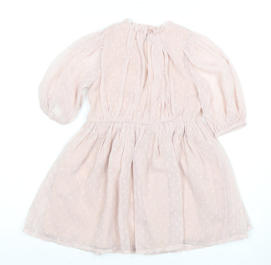 Next Pink A-Line Girls' Dress, 3-4 Years, Party Casual Wear