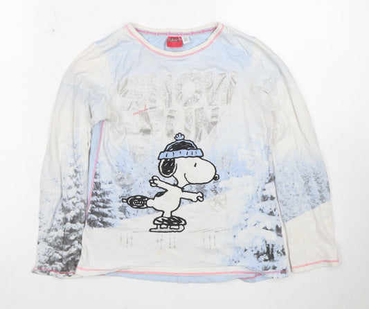 Peanuts Snoopy Girls Multicoloured Pyjama Top, 9-10 Years