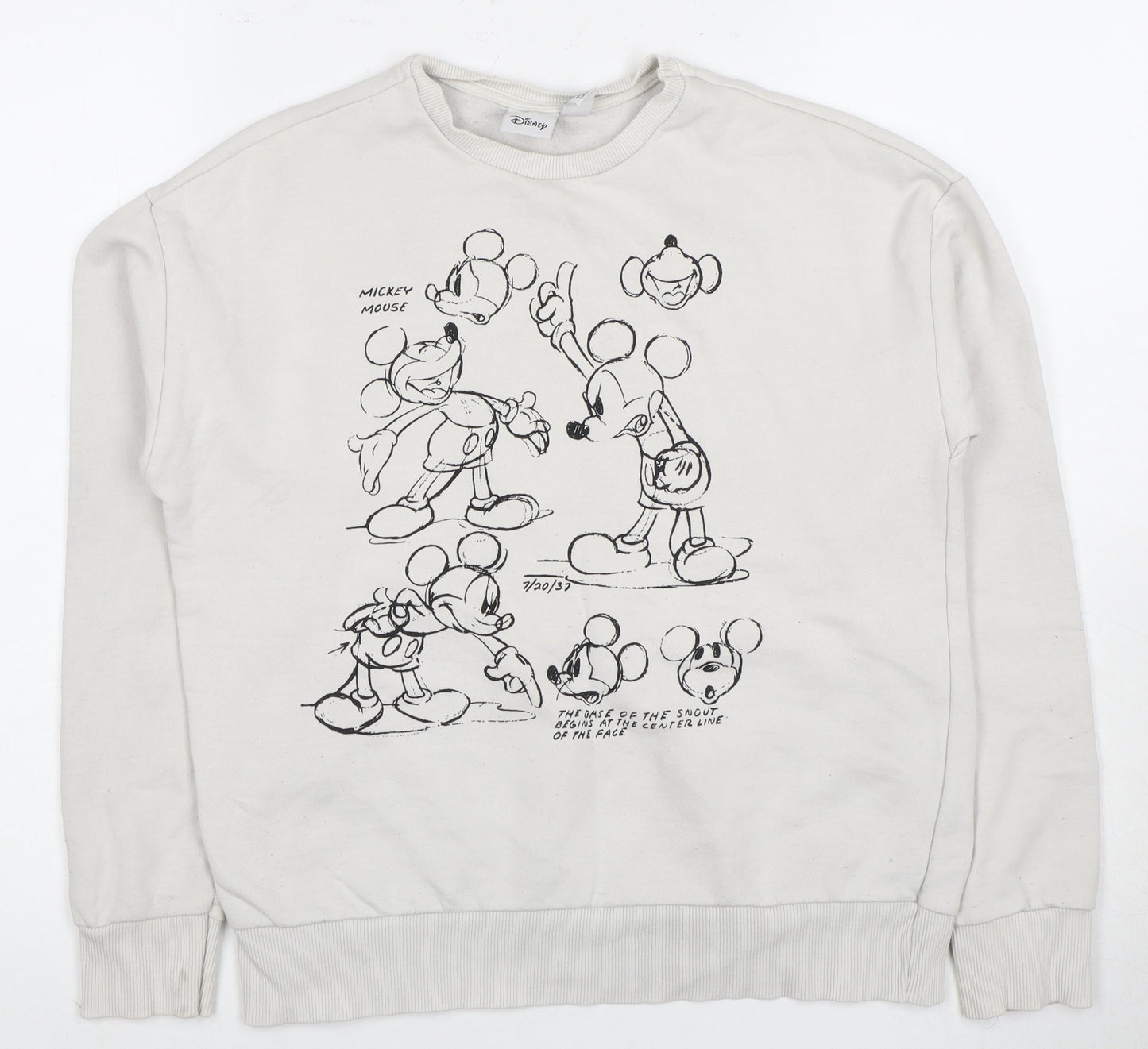 Disney White Women’s 2XS Pullover Mickey Mouse Sweatshirt