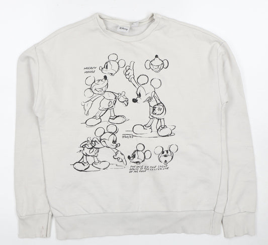 Disney White Women’s 2XS Pullover Mickey Mouse Sweatshirt