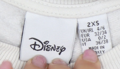 Disney White Women’s 2XS Pullover Mickey Mouse Sweatshirt