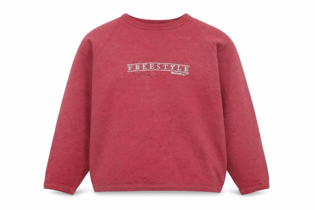 Womens UK 16 Regular Reebok Red Pullover Sweatshirt