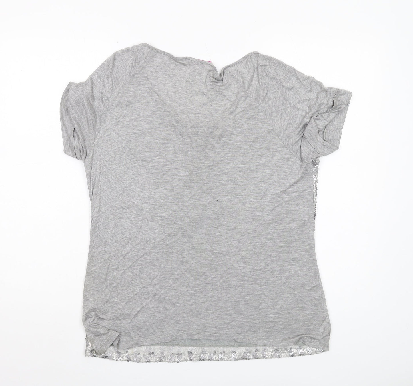 Marks and Spencer Grey Sequin Women's T-Shirt Size 14