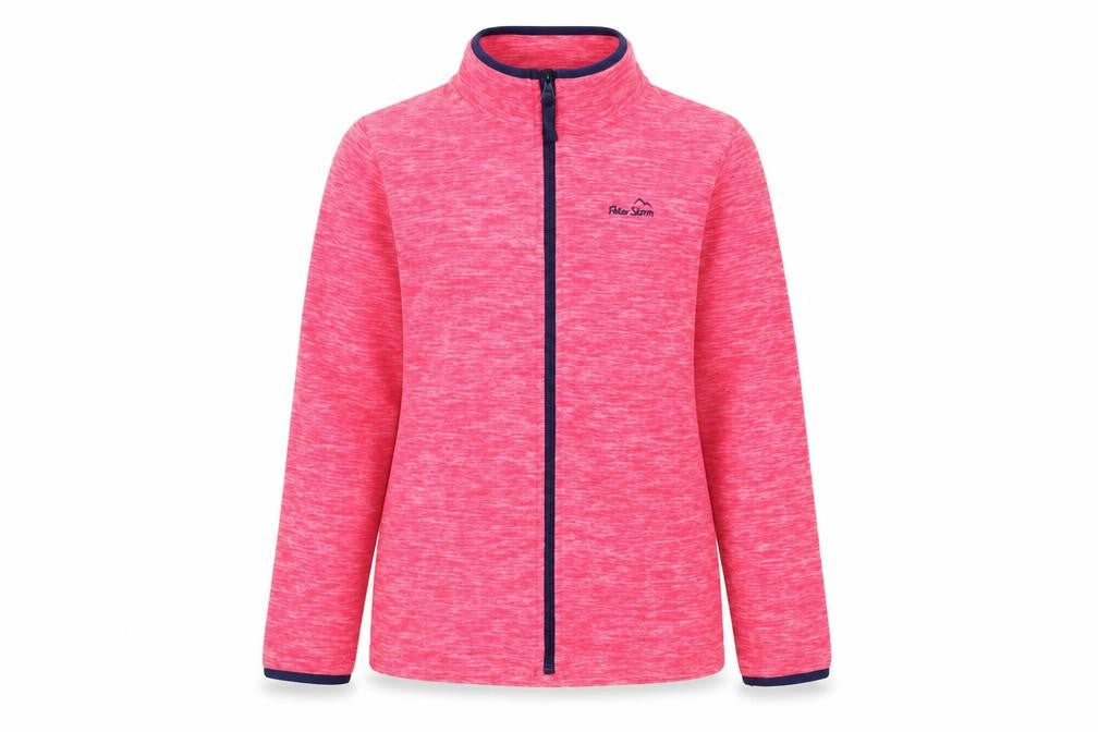 Front view of Peter Storm girls’ pink fleece jacket 13 years