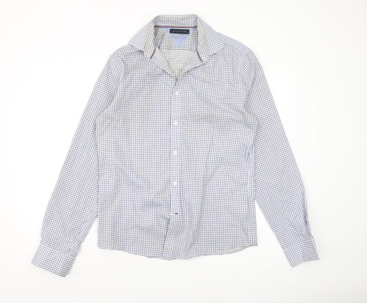 Tommy Hilfiger Men's Blue Check Button-Up Shirt M