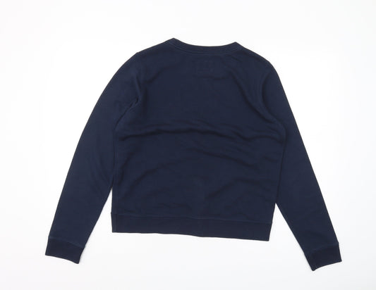 Jack Wills Women's Blue Logo Pullover Sweatshirt Size 12