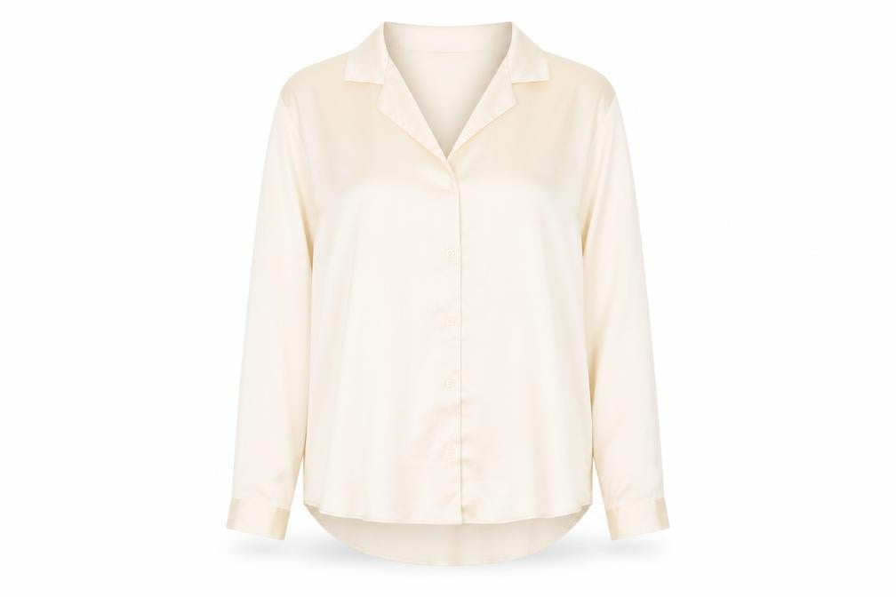 Front view of ASOS DESIGN Women's Beige Blouse, size 12