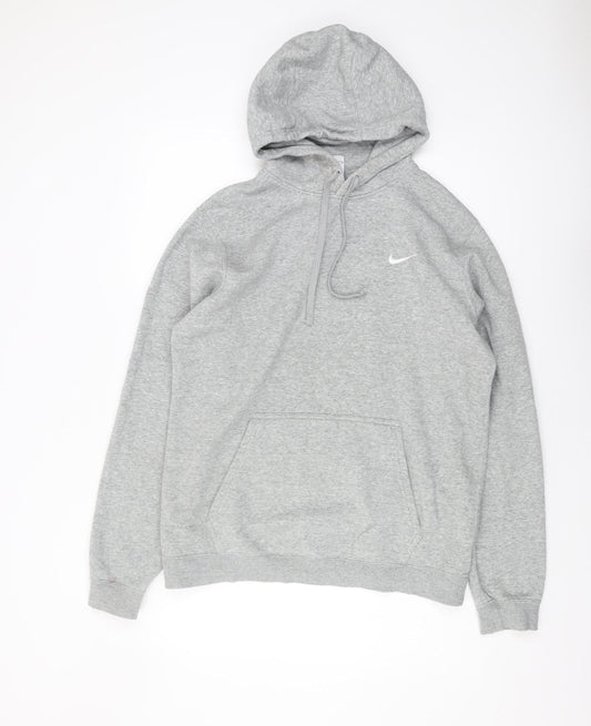 Nike Men's Grey Pullover Hoodie M with Logo