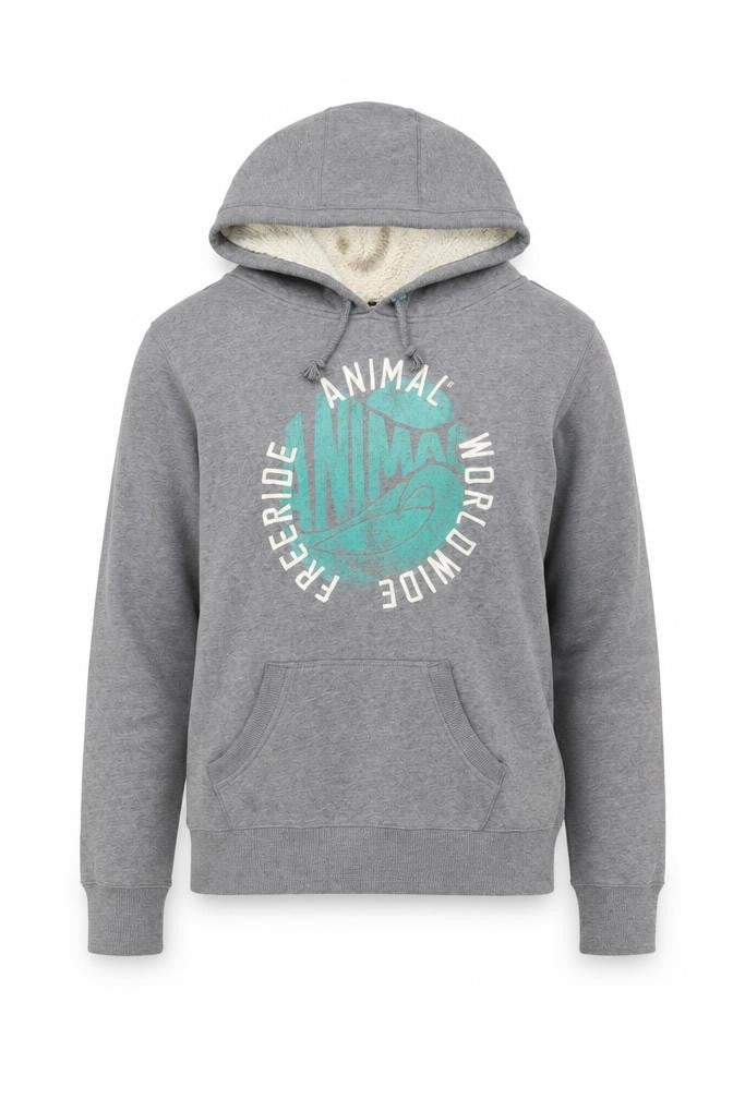 Womens UK 10 Regular Animal Grey Pullover Hoodie