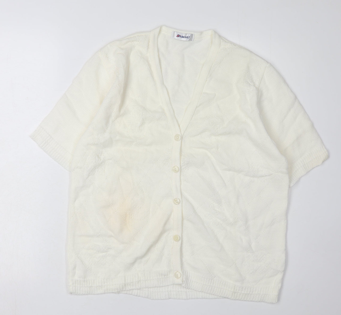 Damart Women's Ivory Cardigan, Size 16-18, Button Accent