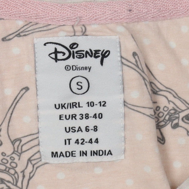 Disney Women Beige Bambi Pyjama Top Size S