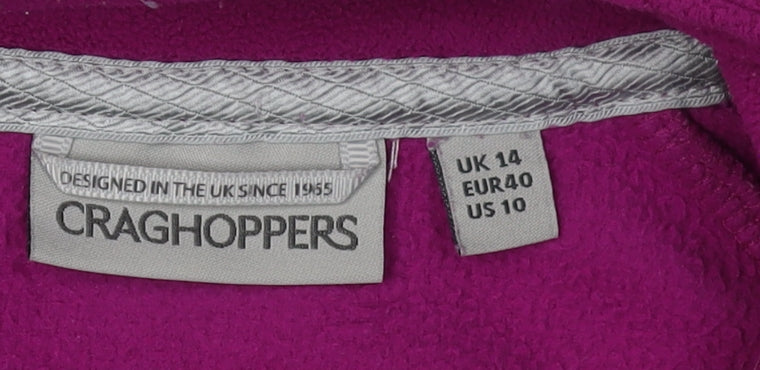 Craghoppers Women's Purple Fleece Pullover Sweatshirt Size 14