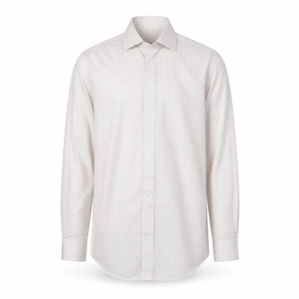 Jaeger Men's Check Long Sleeve Cotton Shirt - Size 14.5