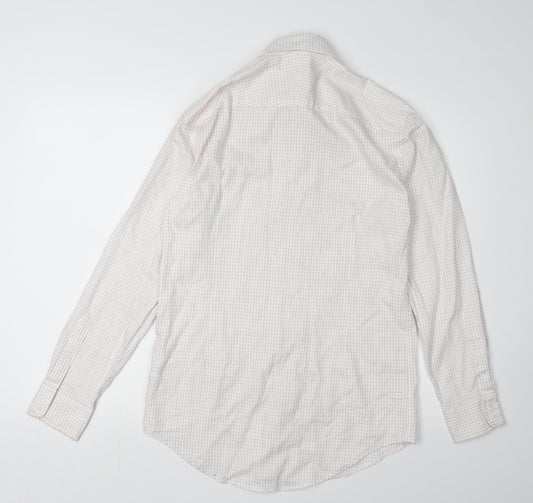 Jaeger Men's Check Long Sleeve Cotton Shirt - Size 14.5