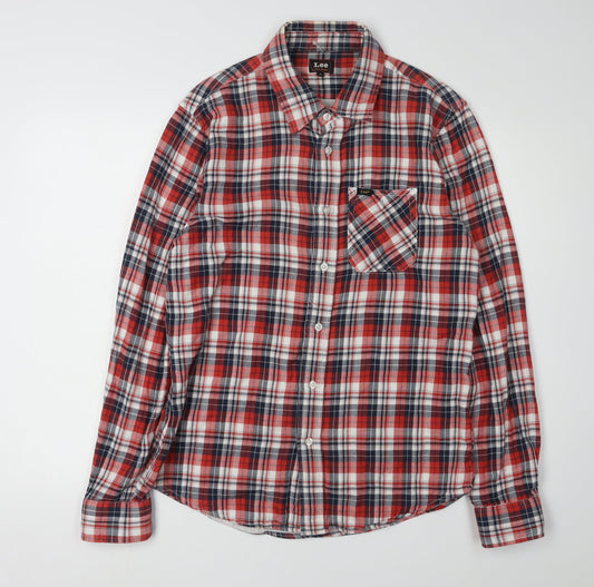 Lee Men's Multicoloured Plaid Button-Up Shirt M