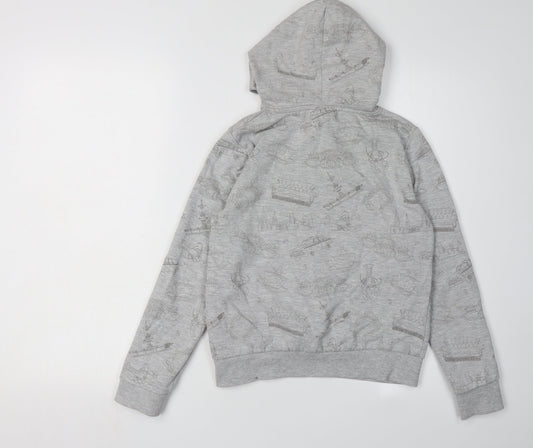 M&Co Girls Grey 'Friends' Hoodie 10 Years Casual Graphic Print