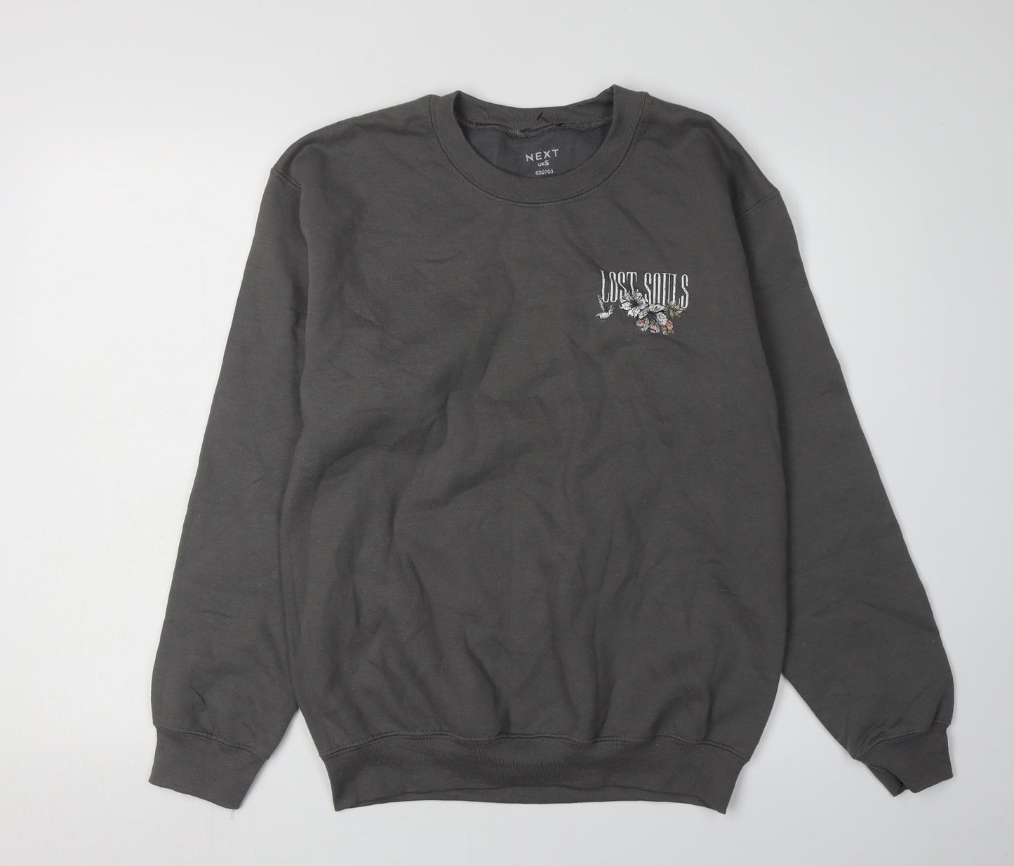 Next Men's Black S Skull Graphic Sweatshirt