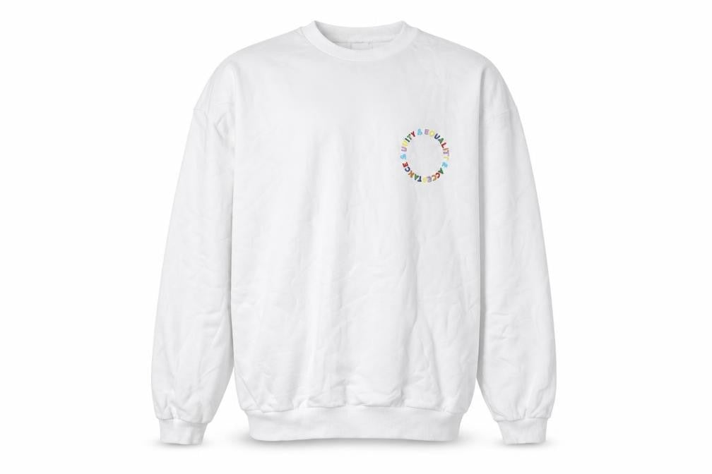 ASOS Mens XS White Graphic Print Sweatshirt Pullover