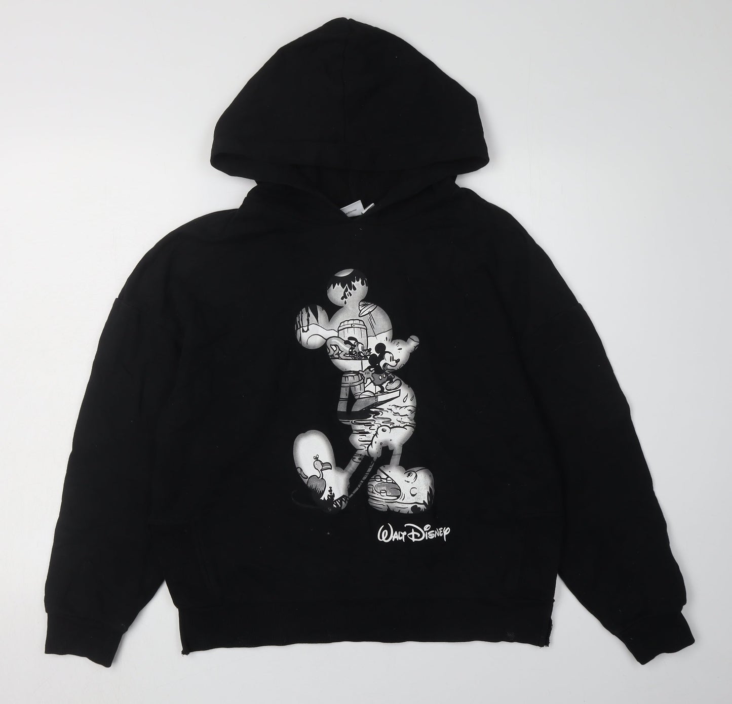 Disney Unisex Black Pullover Hoodie 2XS with Logo