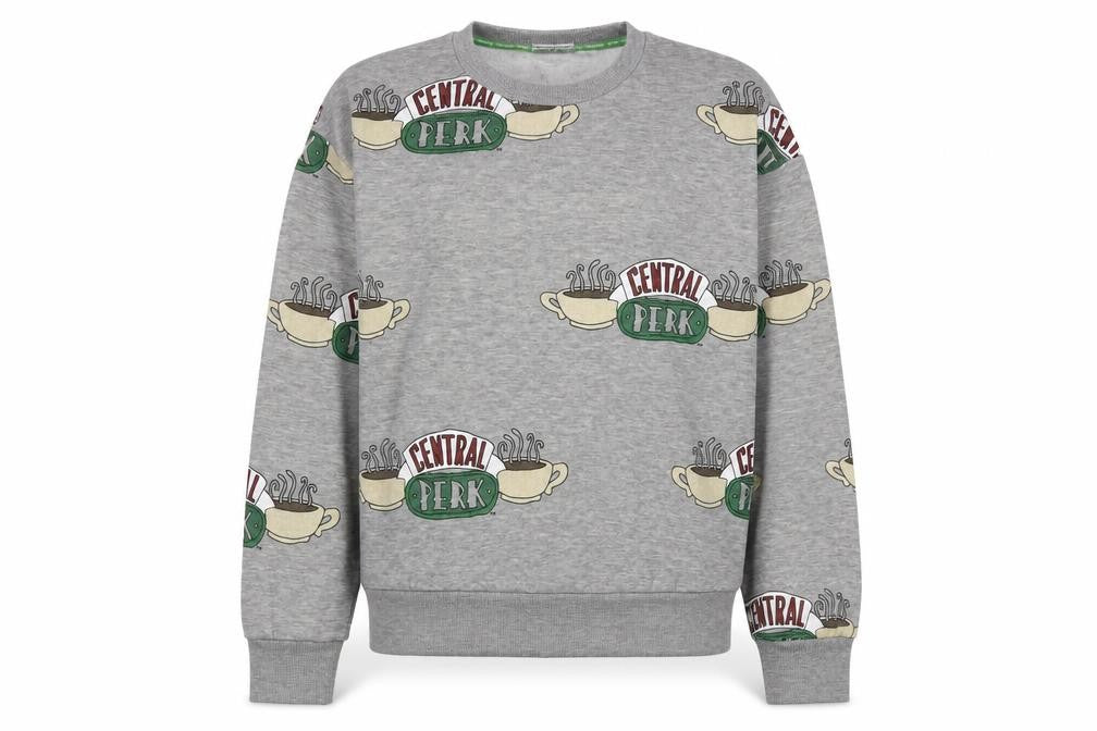 Unisex Adults UK S Regular FRIENDS Grey Pullover Sweatshirt