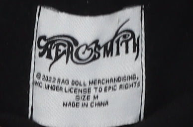 Aerosmith Black Pullover Sweatshirt Unisex M Music Graphic