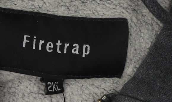 Firetrap Men's Black 2XL Full Zip Hoodie