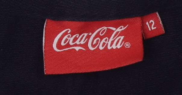 Coca-Cola Black Christmas Sweater Unisex Size 12 Pullover