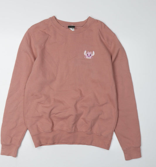 TEEQ Women's Pink Pullover Sweatshirt, S, Casual Wear