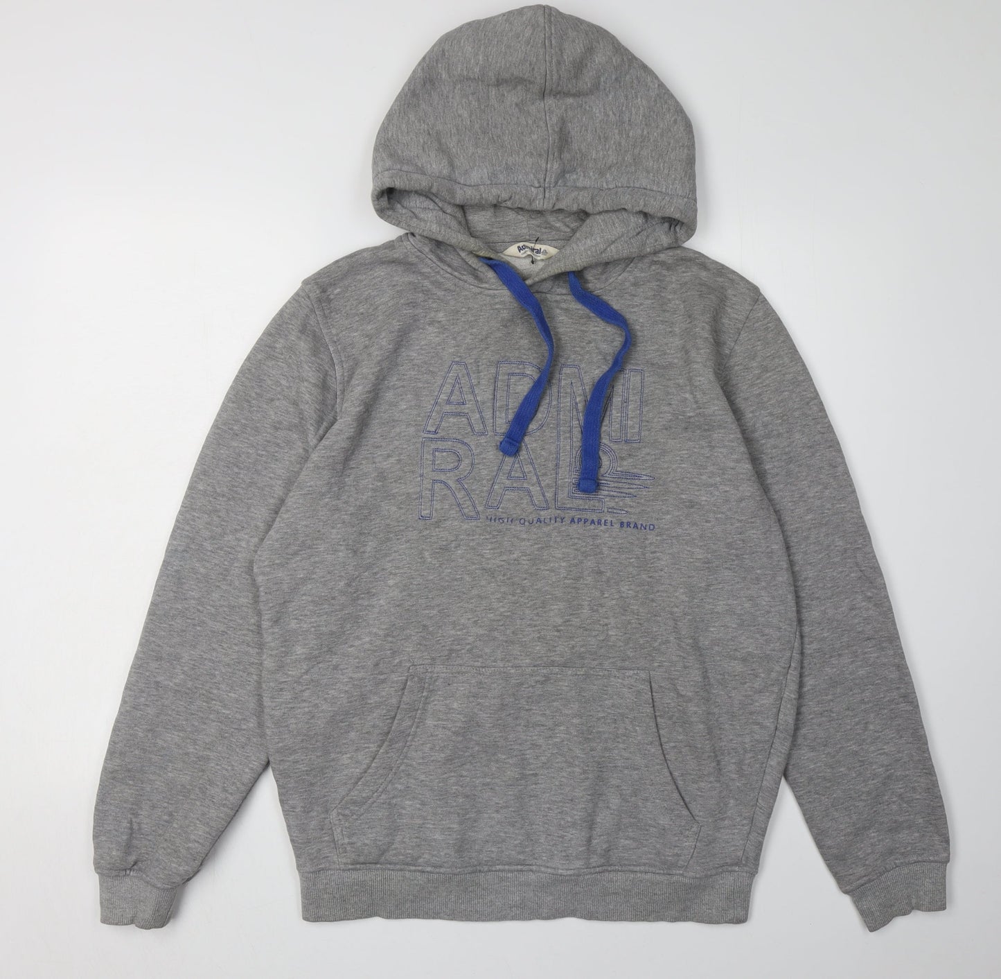 Admiral Men's Grey Hoodie M Pullover with Logo