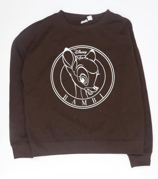 Disney Women's Brown Bambi Sweatshirt Size S