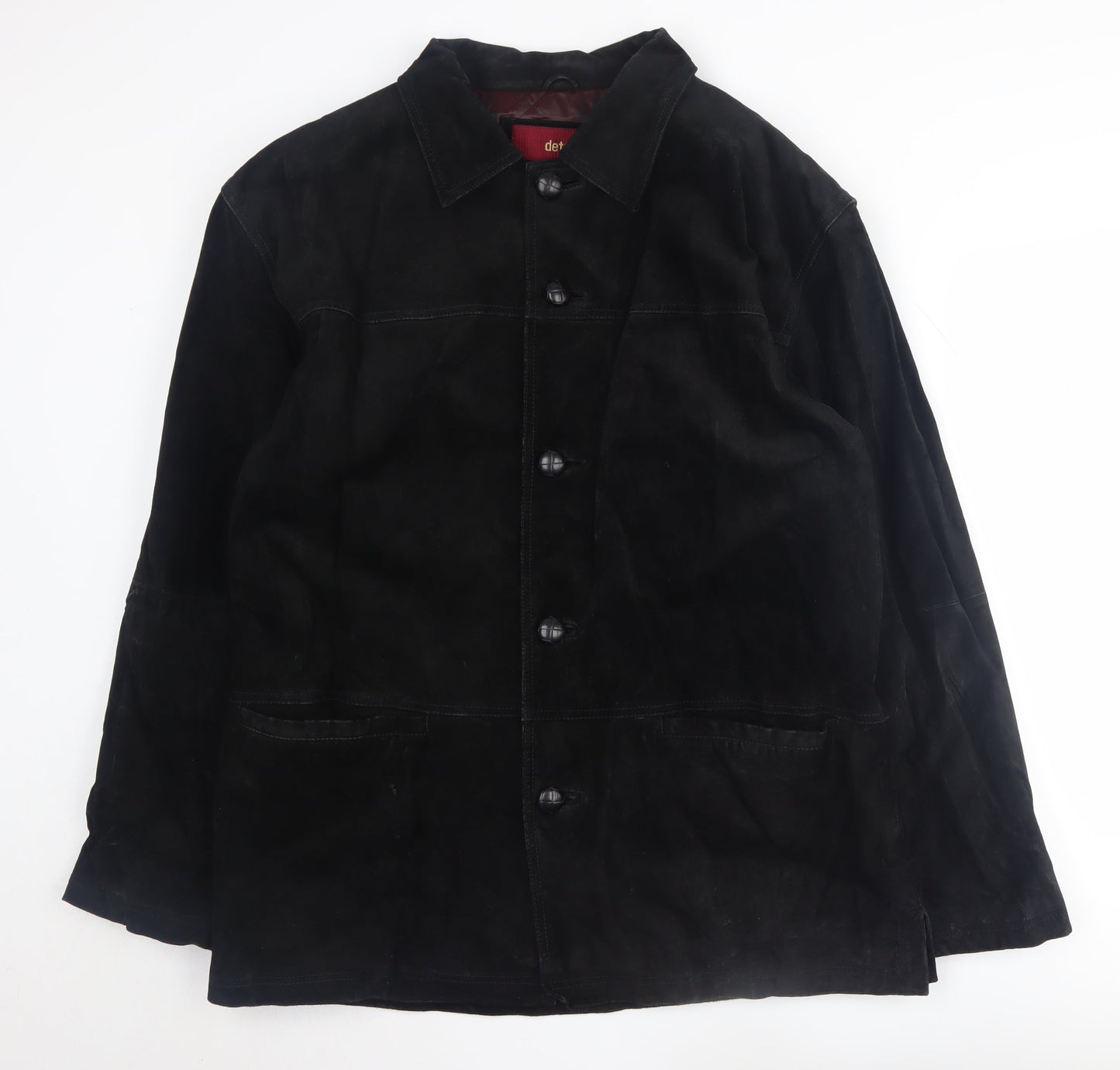 Detail Men's Black Suede Jacket L