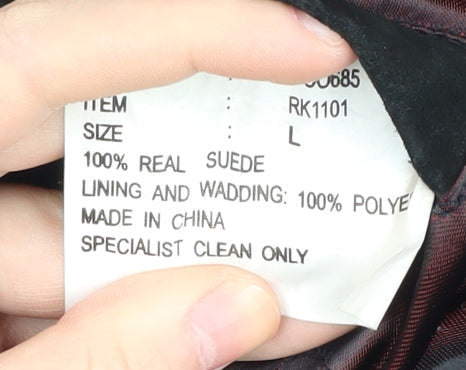 Detail Men's Black Suede Jacket L