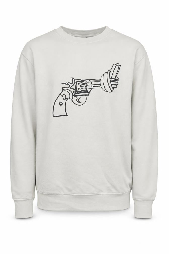 H&M Men's Beige Graphic Print Sweatshirt Pullover S