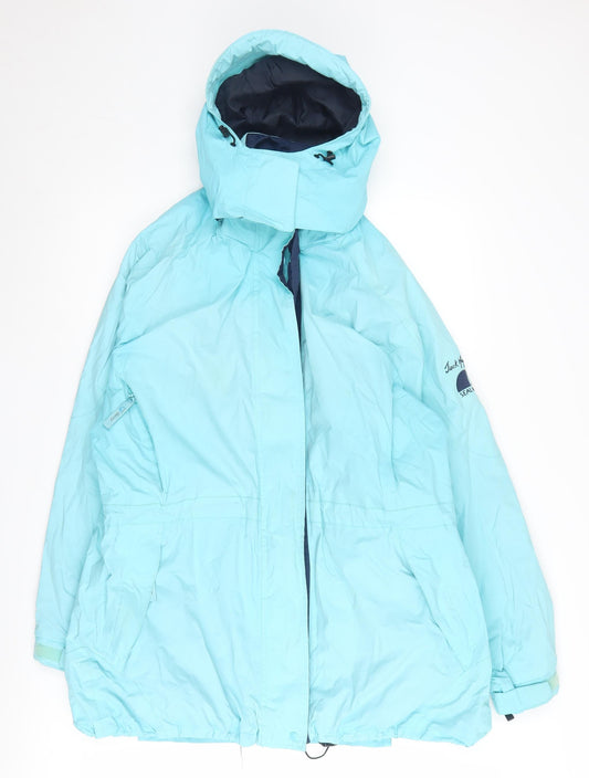 Jack Murphy Women's Blue Hooded Rain Coat Size 18