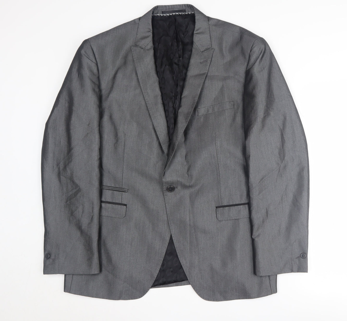 Milan Collection Grey Men's Blazer 44S Formal