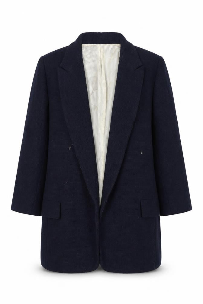 Zara Basic Women's Blue Blazer, Size M, Long Coat