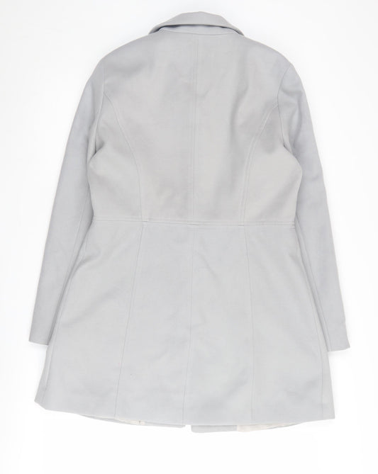 Oasis Women's Grey Overcoat Size L - Autumn Winter