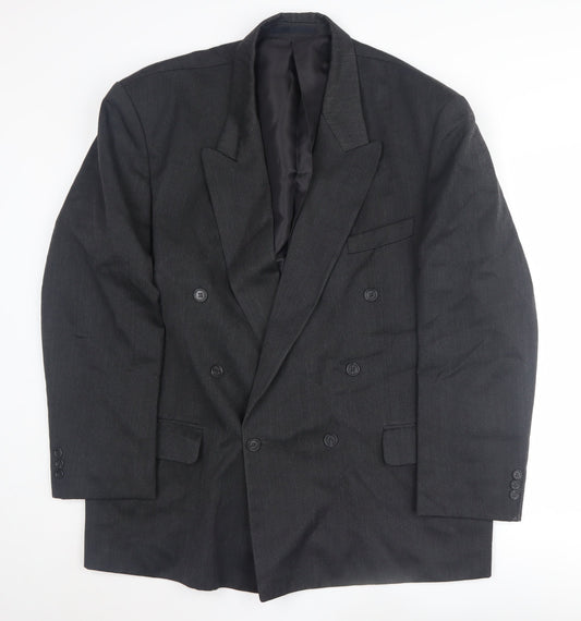 Burton Black Double-Breasted Men's Blazer 44R Elegant