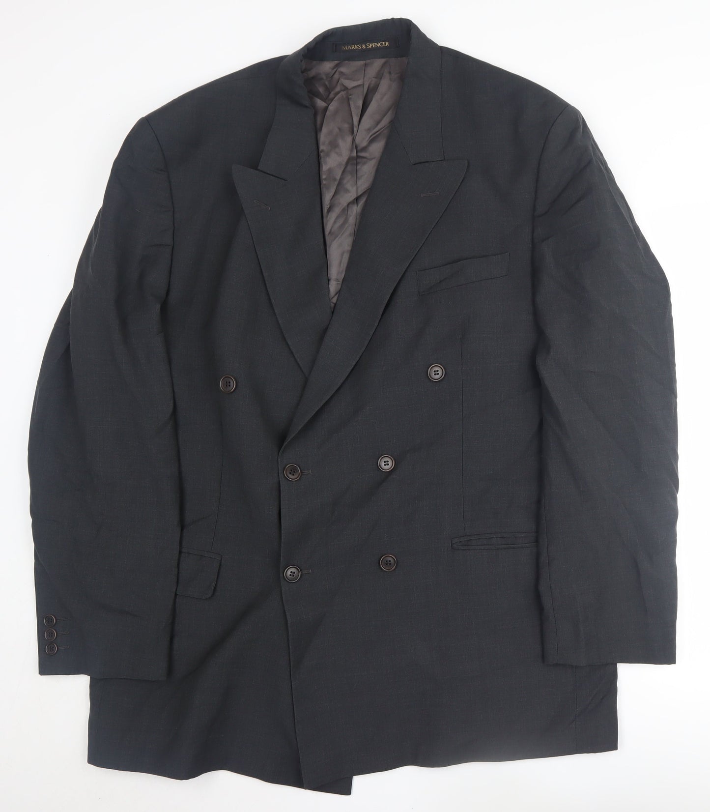 Marks and Spencer Men's Grey Wool Blazer 44L