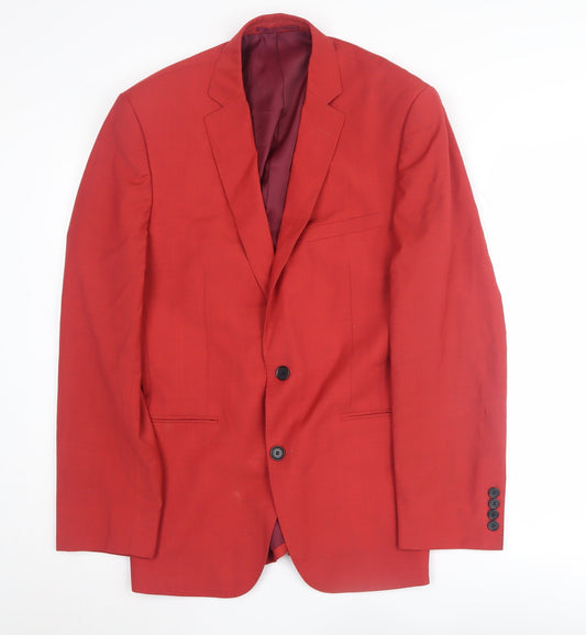 Moss Men’s Red Blazer, Size 38R Formal Style